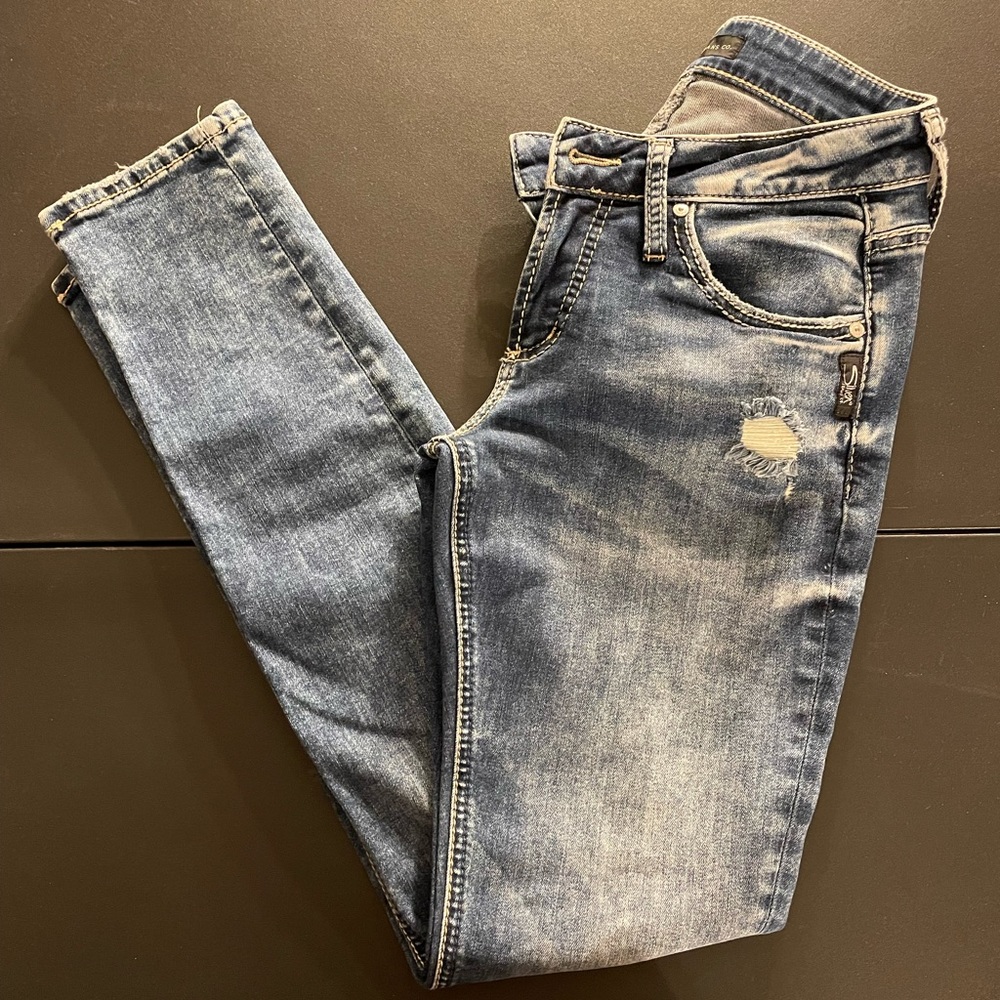 Silver Boyfriend Jeans